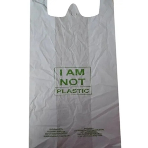 Wholesale Eco-Friendly Durable Cornstarch <b>Plastic</b> <b>Tote</b> Bag Reusable Grocery Compostable Biodegradable Recyclable - Product Image 2
