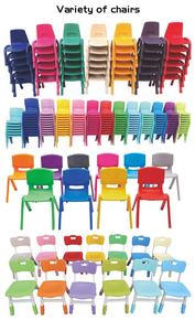 أثاث رياض الأطفال ومرحلة ما قبل المدرسة: مكاتب أطفال وكراسي بلاستيكية، طاولة لعب خشبية للأطفال - Product Image 2