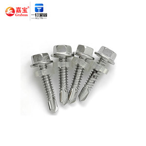 410 304 in acciaio <span class=keywords><strong>inox</strong></span> esterno esagonale coda di perforazione autofilettante autoperforante coda di rondine colore ferro viti per piastrelle in acciaio - Product Image 4
