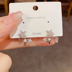 Boucles <span class=keywords><strong>d</strong></span>'oreilles clous plaquées or Resoul, avec zircon cubique, style ear climber, perles <span class=keywords><strong>d</strong></span>élicates, <span class=keywords><strong>bijoux</strong></span> minimalistes - Product Image 3