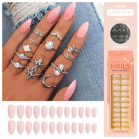 BIN 2022 Faux ongles personnalisés de marque privée, ongles artificiels de luxe en amande à presser