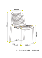 Chaise de salle à manger empilable moderne en plastique PP à lattes, pour usage intérieur et extérieur, livraison aux États-Unis
