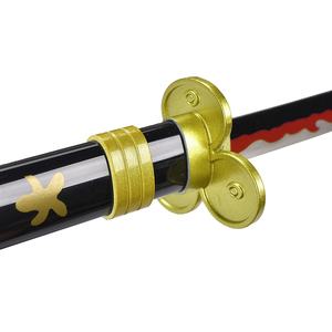 ดาบโรโรโนอะนิเมะญี่ปุ่นขนาด45ซม. ทำจากสเตนเลสสตีลสีดำชิ้นส่วนดาบคาตานะ - Product Image 4