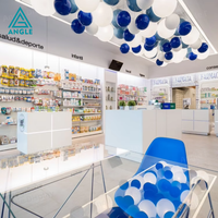 Solution clé en main pour l'aménagement intérieur d'une pharmacie, style design moderne classique, solution tout-en-un pour une pharmacie personnalisée