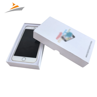 Boîte d'emballage rigide en carton blanc avec couvercle et base, personnalisable avec logo et couleur, pour téléphone portable, vente en gros du fabricant