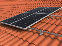 Support de montage de panneaux solaires en alliage d'aluminium personnalisable CHIKO CK-FTH-01 pour toiture plate, applications sur toiture plate, anodisé 10 ans