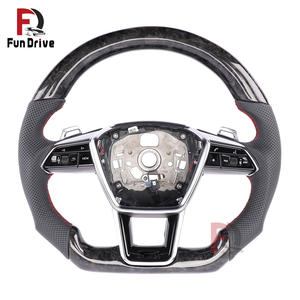 Volant OLIVER à 3 branches modifié pour <span class=keywords><strong>Audi</strong></span> A3 A4 A5 A6 A7 Q3 Q5 S4 S5 TTRS <span class=keywords><strong>E</strong></span>-<span class=keywords><strong>tron</strong></span> <span class=keywords><strong>GT</strong></span> R8 - Product Image 3