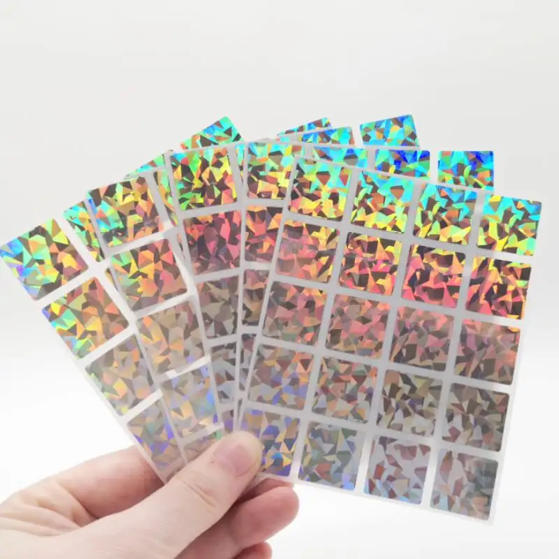 Scratch Off Stickers 20*20mm 500pcs Hologram Scratch Off Label Glass Adhesive Security Label