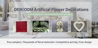 Nouvelle conception de fleurs artificielles en tissu de soie au toucher réel pour mur de fleurs de mariage