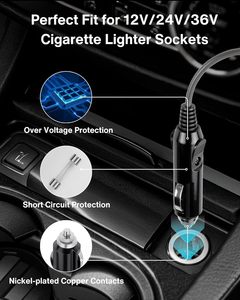 Mini adaptateur d'alimentation à charge rapide avec chargeur de voiture - Convient aux véhicules et aux camping-cars, idéal pour une utilisation en déplacement - Product Image 2
