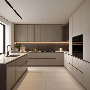 ชุดตู้ครัวสไตล์เชคเกอร์แบบอเมริกันสมัยใหม่ สีสั่งทำได้ ตู้ครัวไม้จริงสไตล์เชคเกอร์สุดหรู - Product Image 5