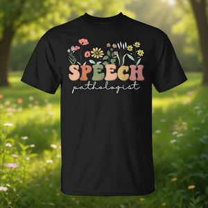 Camiseta floral para patólogo del habla, diseño retro y moderno, regalo para SLP - Product Image 3