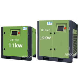 APCOM คอมเพรสเซอร์แอร์แบบสกรูที่ไม่มีน้ำมันหล่อลื่นในน้ำ7.5kW 15kW 75kW 37kW คอมเพรสเซอร์ปราศจากน้ำมัน160kW ท่อน้ำมัน - Product Image 4