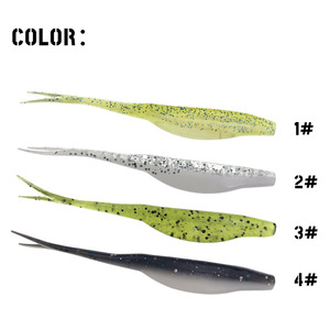Esca Morbida in PVC per la Pesca al Bass, Confezione da 10 Pezzi, 4.5g 95mm, con Coda a Forcella, 4 Colori Opzionali, per la Pesca al Mandarino - Product Image 4