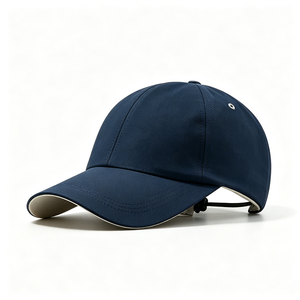 Gorra Deportiva de Béisbol de Secado Rápido de 6 Paneles, 100% Poliéster, Unisex, Color Azul Marino, Cierre con Cordón Ajustable, Ligera, Venta al Por Mayor - Product Image 5
