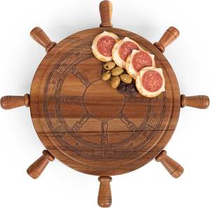 Ensemble de planches <span class=keywords><strong>à</strong></span> fromage en bambou et acacia de qualité supérieure - Planche <span class=keywords><strong>à</strong></span> <span class=keywords><strong>d</strong></span>écouper ronde/en forme de <span class=keywords><strong>vis</strong></span> avec couteaux pour servir et offrir en cadeau - Product Image 3