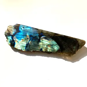 Grosir alami kasar batu labradorite lempeng batu permata mentah potongan kristal