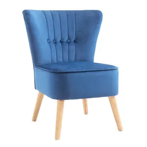 Reposabrazos tapizado de tela azul para comedor, conjunto de sofá y silla, muebles para sala de estar