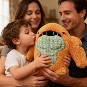 Disponibile: Giocattoli di Peluche Divertenti e Confortevoli per Bambini e Collezionisti Adulti, Peluche Unisex a Forma di Squalo Muscoloso - Product Image 4