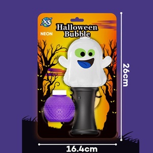 Baguette à bulles électrique fantôme à 10 trous avec lumière pour <span class=keywords><strong>Halloween</strong></span>, jouet de bâton à bulles d'extérieur pour jeux de fête estivale - Product Image 2