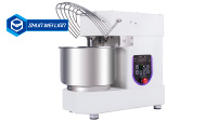 Pétrin à Spirale 10kg, Vitesse Réglable à Fréquence Variable, Pétrin en Acier Inoxydable, Pétrin de Comptoir pour la Boulangerie