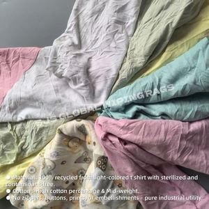 Trapo <b>Industrial</b> Multicolor 100% Camiseta De Algodon 100% Cotton Light Colored reclaimed Tshirt Rags <b>Wiping</b> Rags - Product Image 4