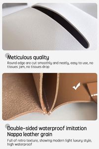 Customized High-quality Square PU Leather <b>Tissue</b> Box Cover Foldable Napkin Holder 5x5x5inch Modern Car Office - Product Image 5