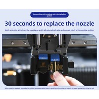 BIQU Panda Juicer SF-A Hotend untuk Bambu Lab A1 A1 Mini Baja Keras 0.4mm Nosel Lepas Pasang Suku Cadang Perakitan Printer 3D