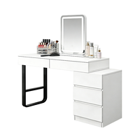Nouvelle conception élégante et moderne, table de maquillage en bois gris avec rangement pour la chambre à coucher