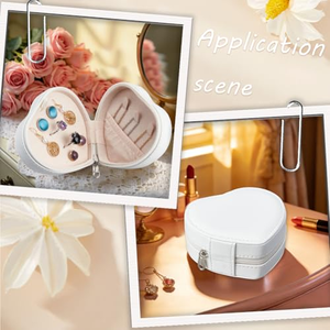 Elegant PU Leather Heart Jewelry Display Cabinet With Custom Logo Wholesale Material <b>Storage</b> <b>Box</b> for Retail Gift Packaging - Product Image 5