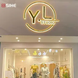 Hot-bán 3D thư cửa hàng dấu hiệu Sáng xây dựng tùy chỉnh kinh doanh dấu hiệu Backlit Logo ngoài trời cửa hàng Led chữ