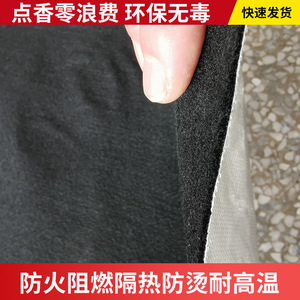 Round Aluminum <b>Fireproof</b> Pad Black Circular Incense <b>Mat</b> Heat Resistant Smoke Accessory - Product Image 2