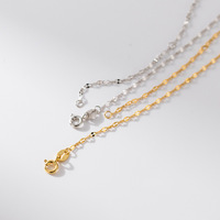 Collier tendance en argent sterling 925 plaqué or 18 carats avec perles d'eau douce naturelles