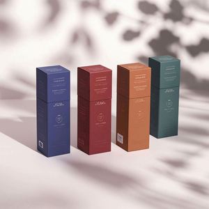 Custom Logo Printed Recyclable Trapezoid Shape Sponge Lined Kraft Paper Foldable <b>Folders</b> 300g for Lipstick Skincare Packaging - Product Image 2