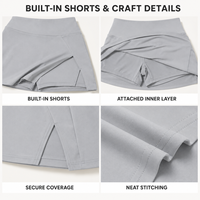Jupe-short de tennis personnalisée pour femmes, taille haute, avec fente latérale intégrée, pour le sport et l'entraînement sur le court
