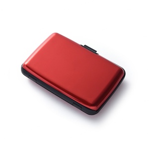 Wholesale <b>Red</b> <b>Suitcase</b> Shape Custom Logo Metal Name Card Holder With Multiple Interlayer - Product Image 4