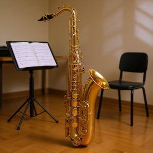 แซกโซโฟนเทเนอร์ทองเหลือง รุ่น B Flat รุ่น D0100X3IN72 เคลือบแลคเกอร์ สำหรับฝึกซ้อม - Product Image 2