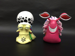 2 unids/set Anime Zoro <span class=keywords><strong>Luffy</strong></span> Ace Law Doflamingo <span class=keywords><strong>Den</strong></span> <span class=keywords><strong>Mushi</strong></span> PVC modelo de dibujos animados figura coleccionable juguete 1 pieza Manga figurita - Product Image 5