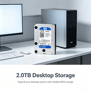 Unidad SATA 3.5 <span class=keywords><strong>WD</strong></span> WD20EZRZ <span class=keywords><strong>2TB</strong></span> <span class=keywords><strong>WD</strong></span> <span class=keywords><strong>Blue</strong></span> para PC de Escritorio, Almacenamiento de Oficina, Usada, Grado A Original, Probada, 100% Saludable, 5400 RPM - Product Image 4