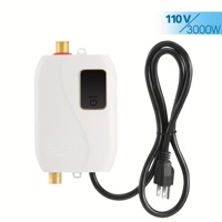 Pemanas air elektrik Digital Mini, Ketel air cuci tanpa tangki dapur kamar mandi instan cepat 3000w 110V 220V