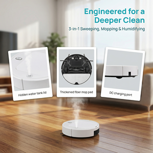 เครื่องดูดฝุ่นหุ่นยนต์อัจฉริยะอัตโนมัติแบบชาร์จไฟได้ เครื่องทำความสะอาดในครัวเรือน เครื่องใช้ไฟฟ้าขนาดเล็กในบ้าน - Product Image 2