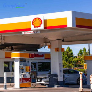 Toldo de estructura de rejilla de acero inoxidable para llenado de gasolinera personalizada y letreros de pilón exterior para gasolinera o gasolinera - Product Image 1