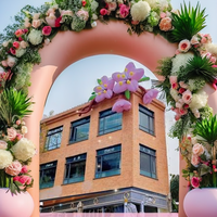 Fleur géante gonflable publicitaire personnalisée avec souffleur d'air pour la décoration des centres commerciaux