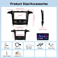 Podofo Stereo Mobil 9-inci 4+64G untuk Ford S Max 2006-2015/Galaxy 2014 Wireless Carplay/Android Auto OEM Pemasok Grosir