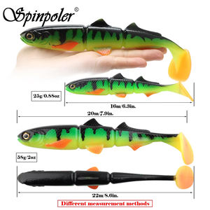 Allegro Spinpoler morbido 16cm/22cm luccio persico persico sugo Shad Wobbler attrezzatura da pesca per la fabbrica Zander all'ingrosso - Product Image 2