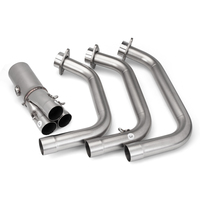 Nouveau Système d'Échappement Complet pour Moto MT-09 FZ-09 XSR900 TRACER 900 GT avec Silencieux en Fibre de Carbone, DB Killer et Tuyau de Raccordement État Neuf