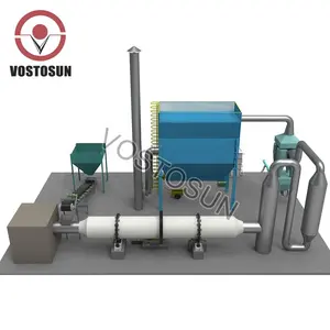 Double Cone Wood Rotary Drum Biomass Pipe Hot Air Sawdust Rice Husk Dryer