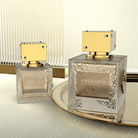 Factory Logo Custom ized 100ml Glas Parfüm Sprüh flaschen Quadratische Form Luxus Parfüm Flasche mit Boxen