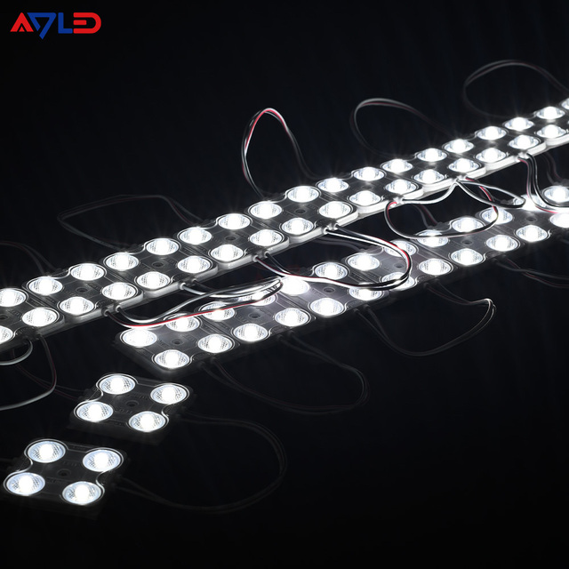 Mini Square White Led Outdoor Module 12V 7000K Backlit Lightboxes Modul 2835 SMD 170° Lens 4 Leds Pixel Channel Letters Modulo