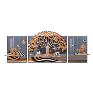 Poster artistico in resina 3D Relife con cornice in lega di alluminio per decorare le pareti del <span class=keywords><strong>soggiorno</strong></span> - Product Image 2